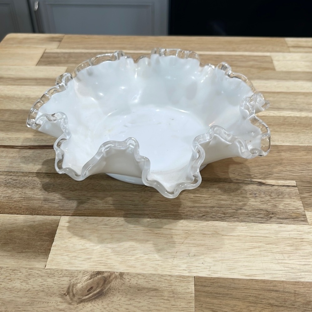 Fenton glass dish